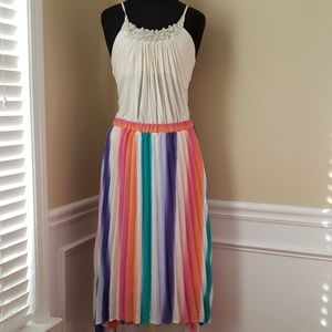 Art Class Size XL Pleated midi Skirt Multi Color large